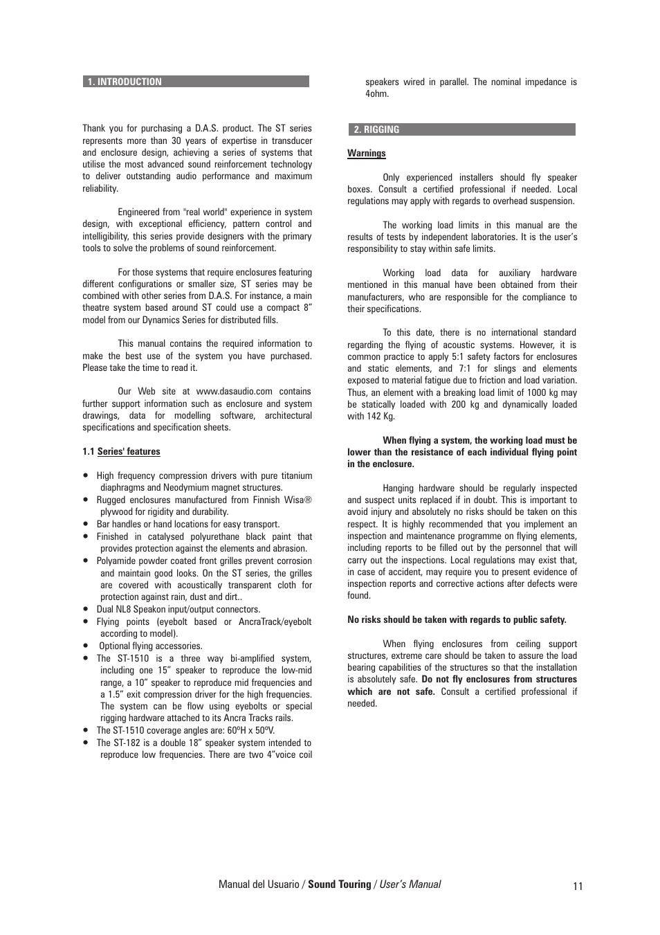 D.A.S. Audio ST Series User Manual | Page 17 / 24