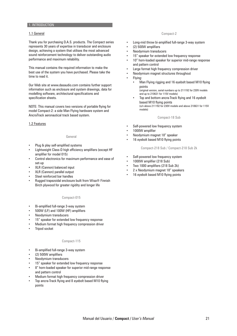 D.A.S. Audio Compact Series User Manual | Page 27 / 44