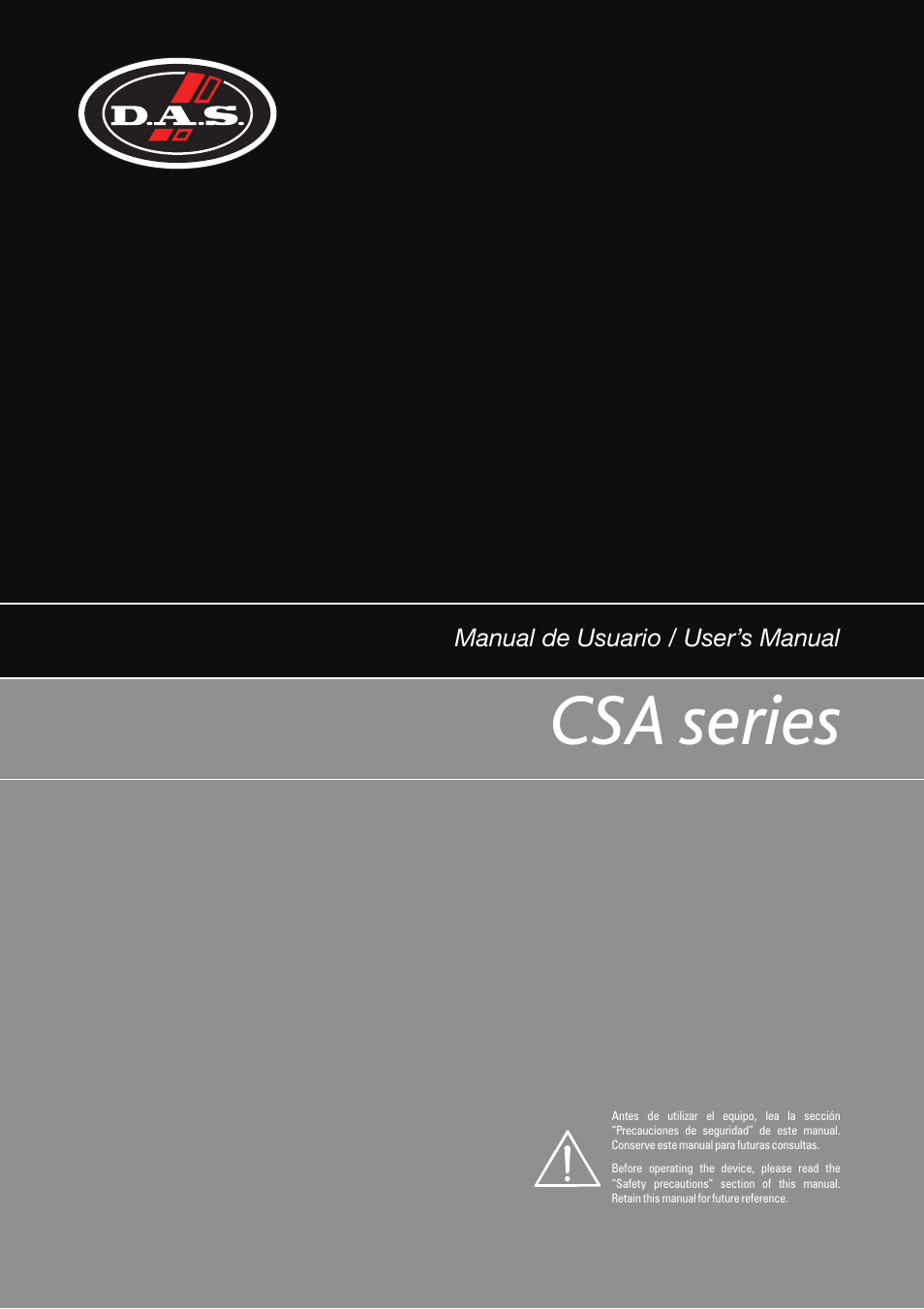 D.A.S. Audio CSA Series User Manual | 32 pages