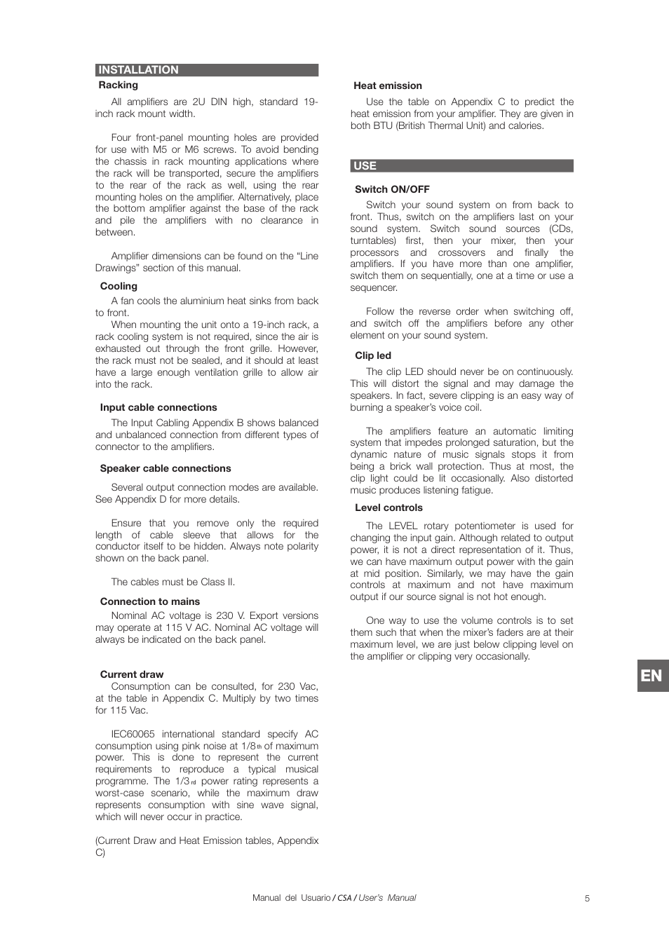 D.A.S. Audio CSA Series User Manual | Page 23 / 32