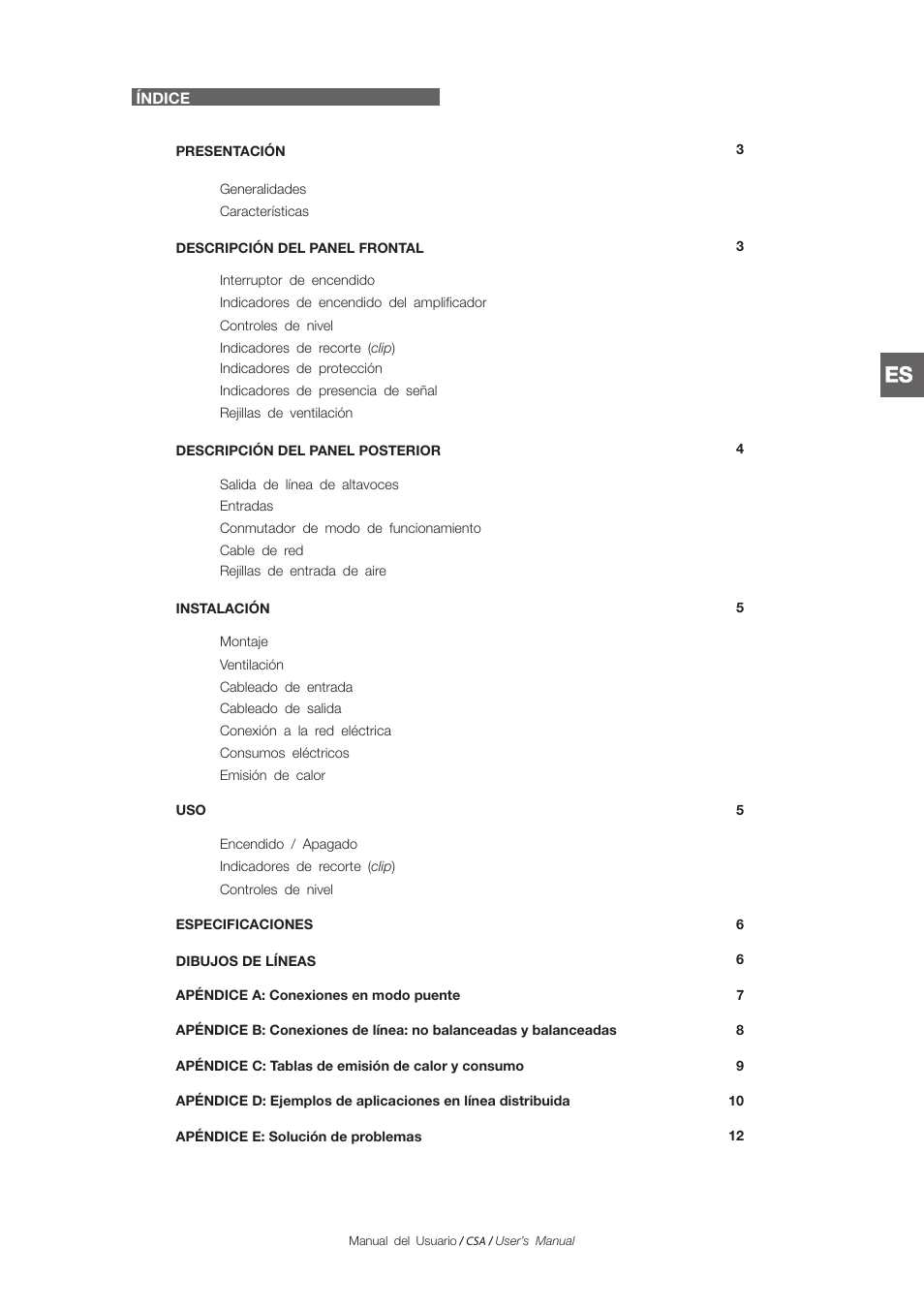 D.A.S. Audio CSA Series User Manual | Page 7 / 32