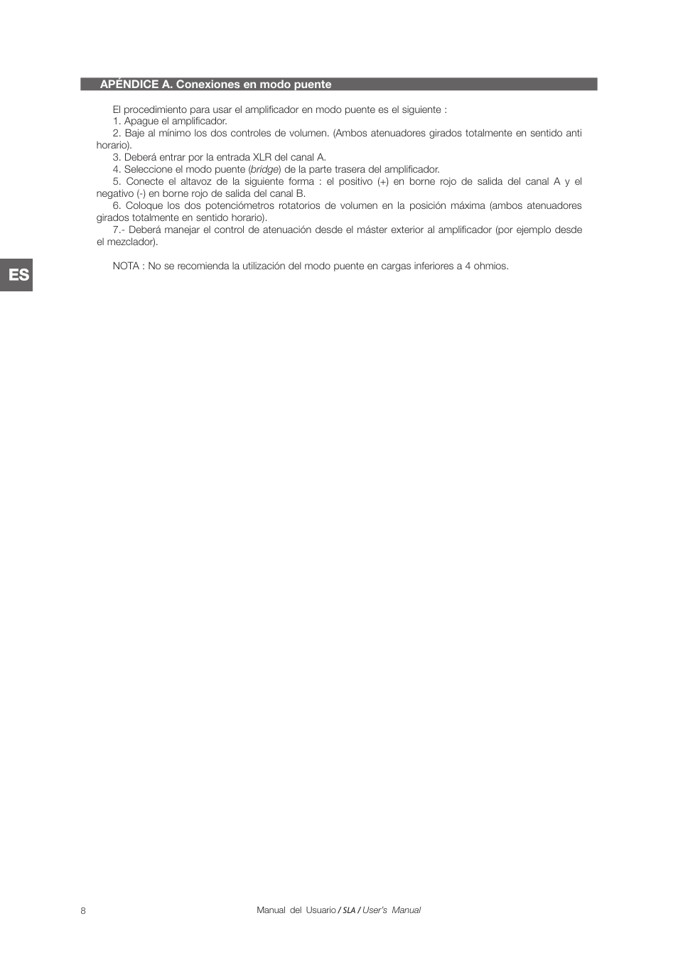 D.A.S. Audio SLA Series User Manual | Page 14 / 28