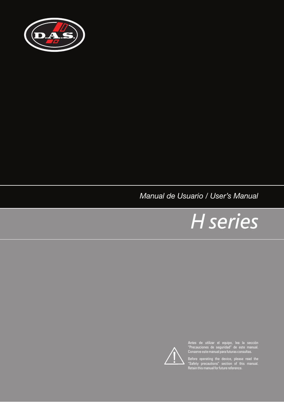 D.A.S. Audio H Series User Manual | 24 pages