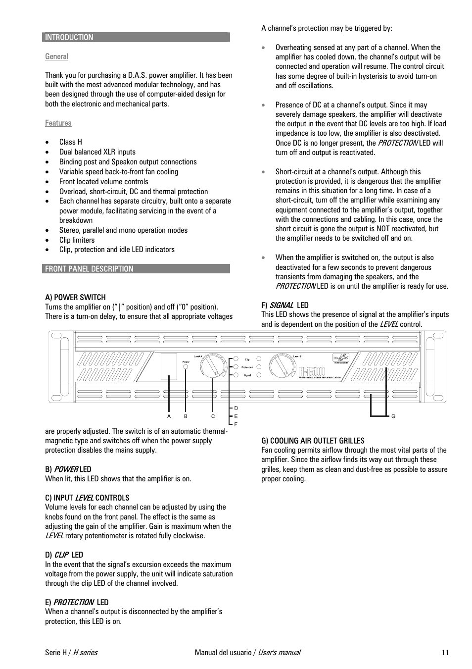 D.A.S. Audio H Series User Manual | Page 15 / 24