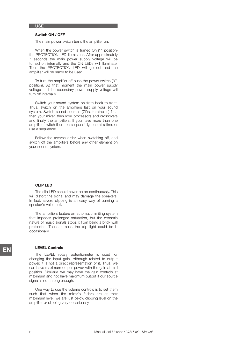 D.A.S. Audio PS Series User Manual | Page 22 / 28