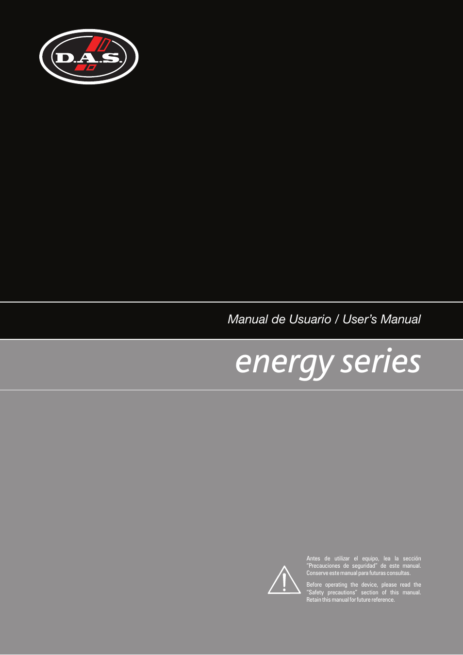 D.A.S. Audio Energy Series User Manual | 28 pages