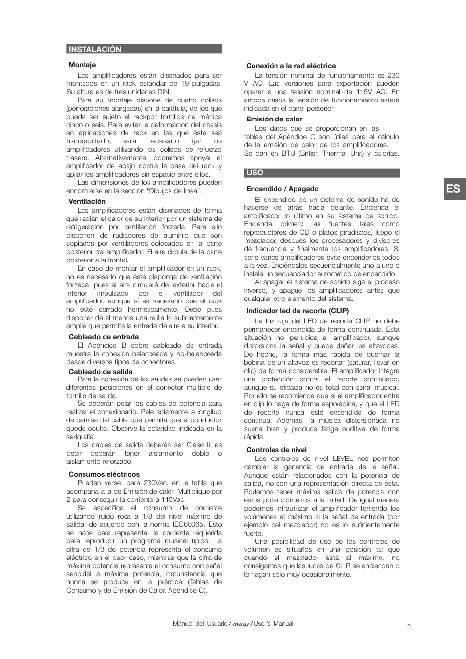 D.A.S. Audio Energy Series User Manual | Page 11 / 28