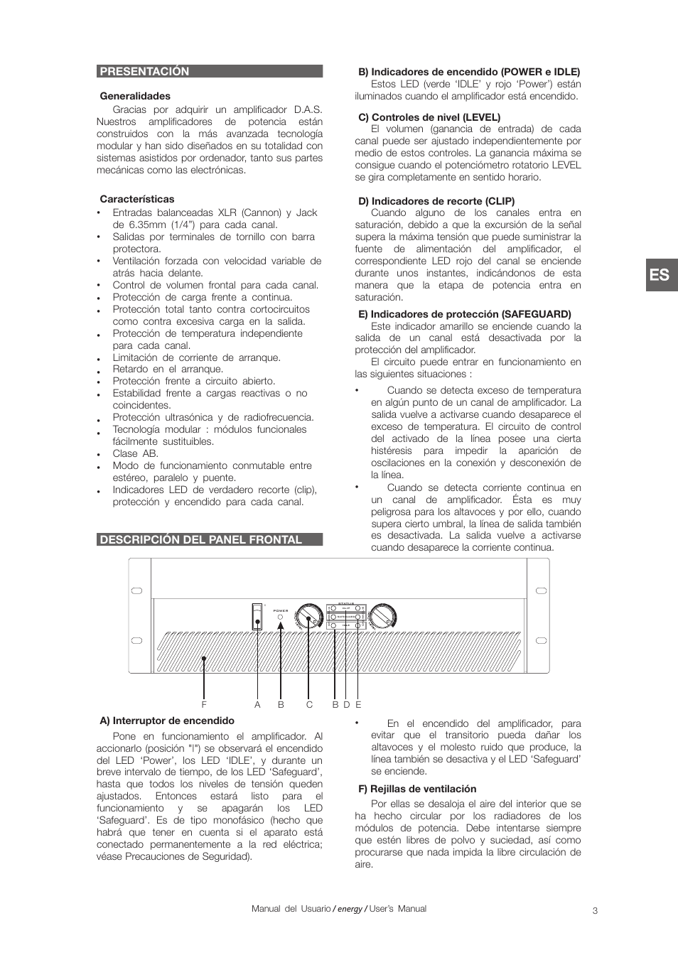 D.A.S. Audio Energy Series User Manual | Page 9 / 28