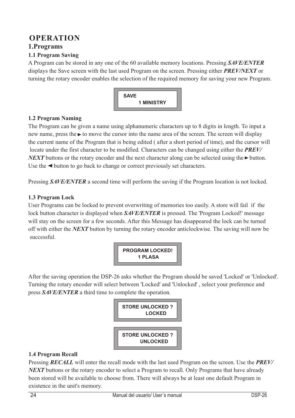 Operation | D.A.S. Audio DSP-26 User Manual | Page 28 / 48