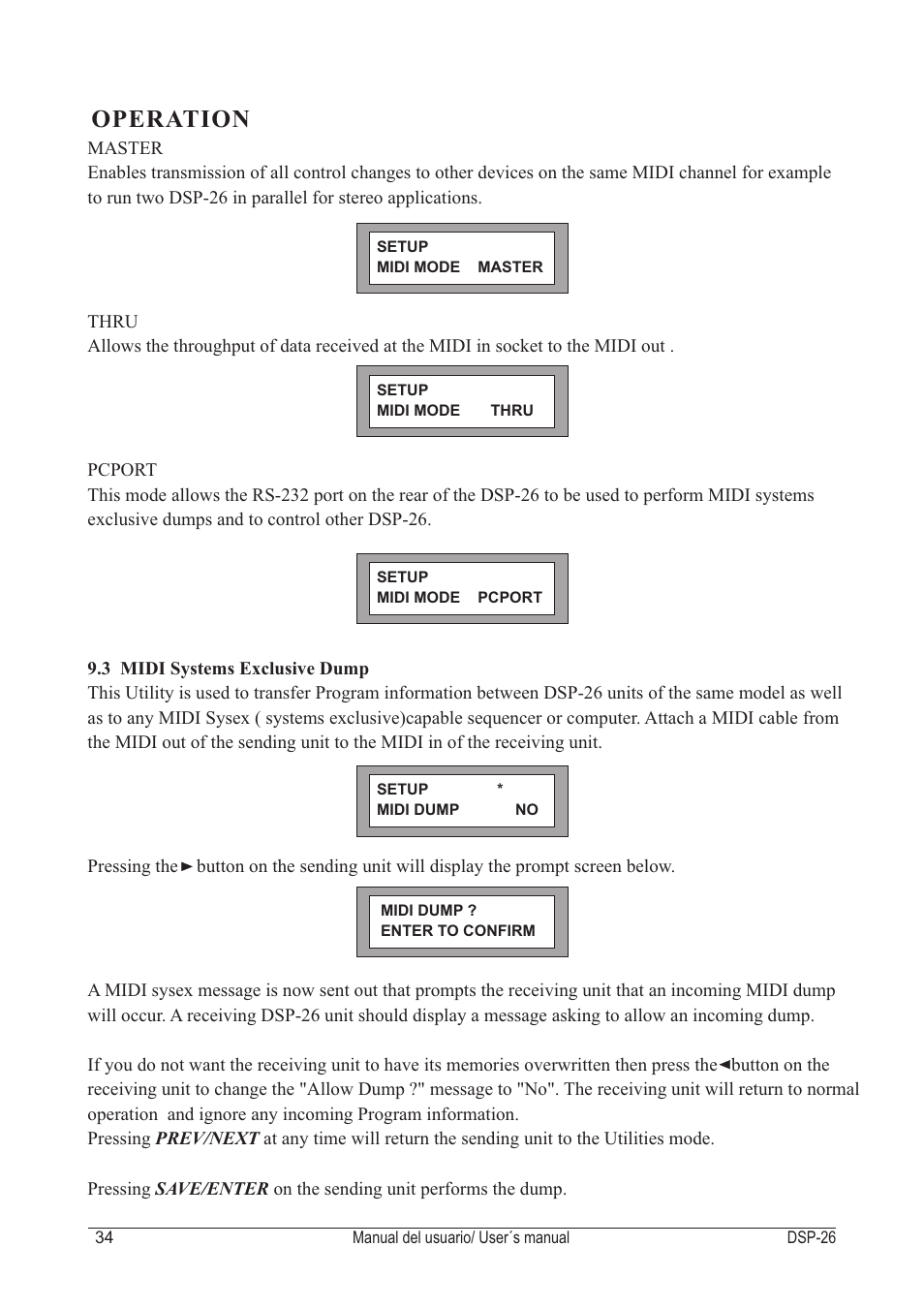 Operation | D.A.S. Audio DSP-26 User Manual | Page 38 / 48