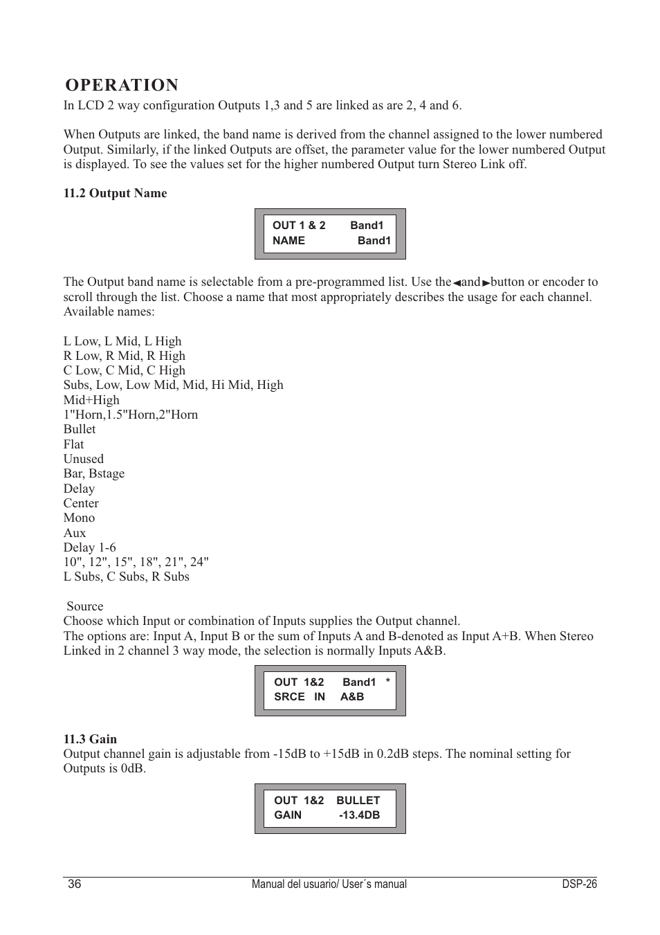 Operation | D.A.S. Audio DSP-26 User Manual | Page 40 / 48