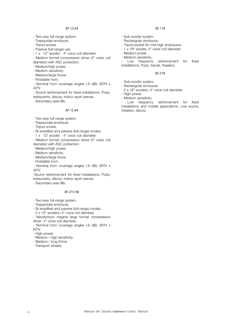 D.A.S. Audio Rf Series User Manual | Page 6 / 24