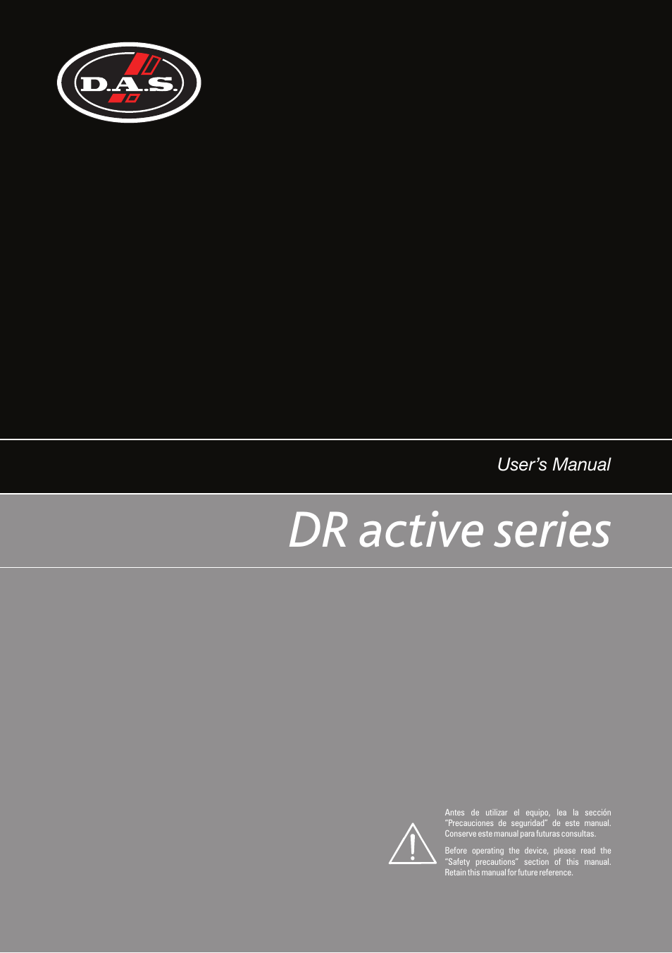 D.A.S. Audio DR Active Series User Manual | 20 pages