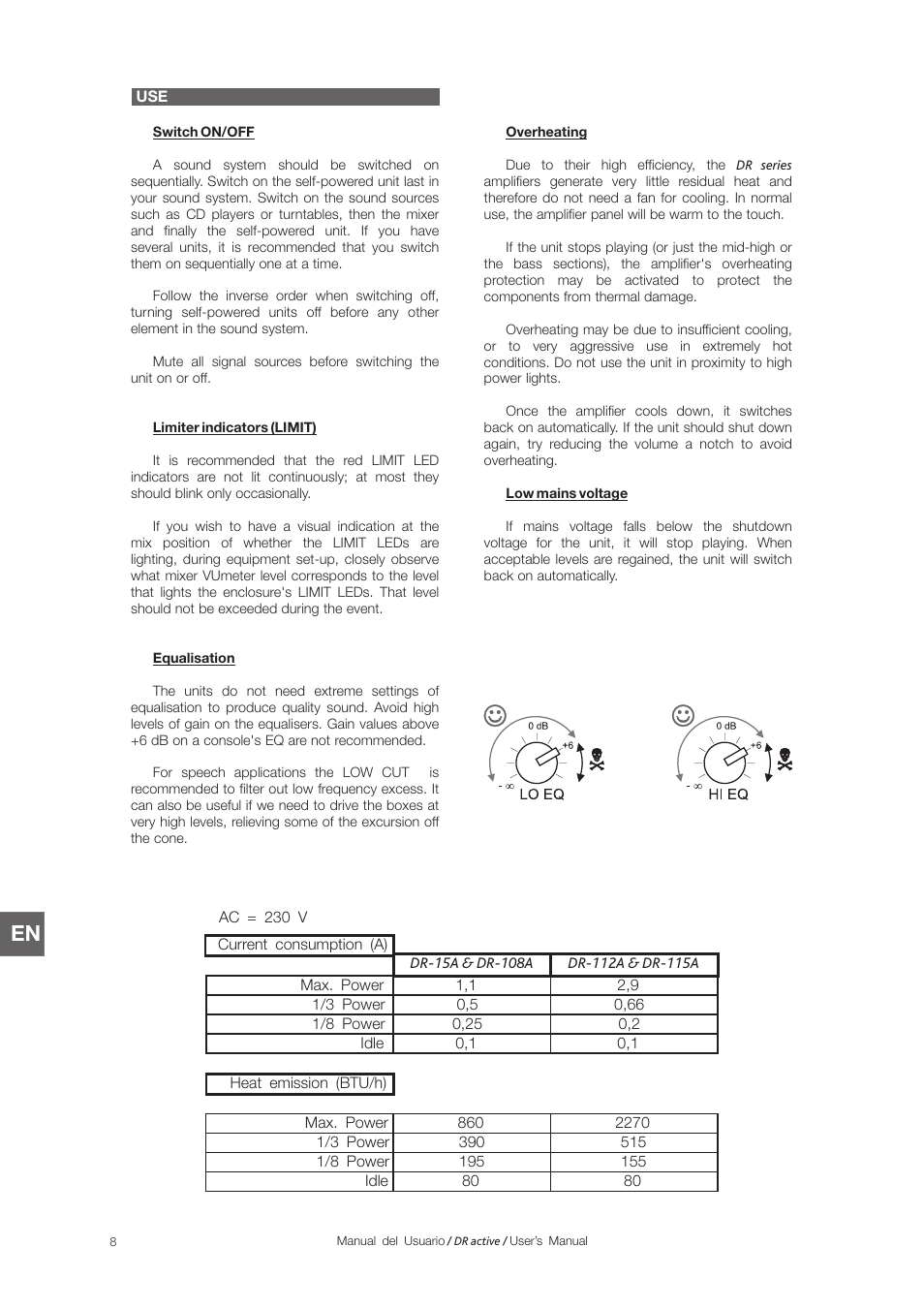 D.A.S. Audio DR Active Series User Manual | Page 14 / 20