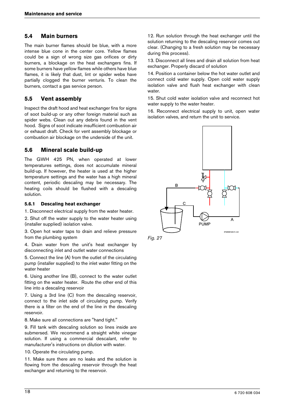 Bosch Model GWH 425 User Manual | Page 18 / 28