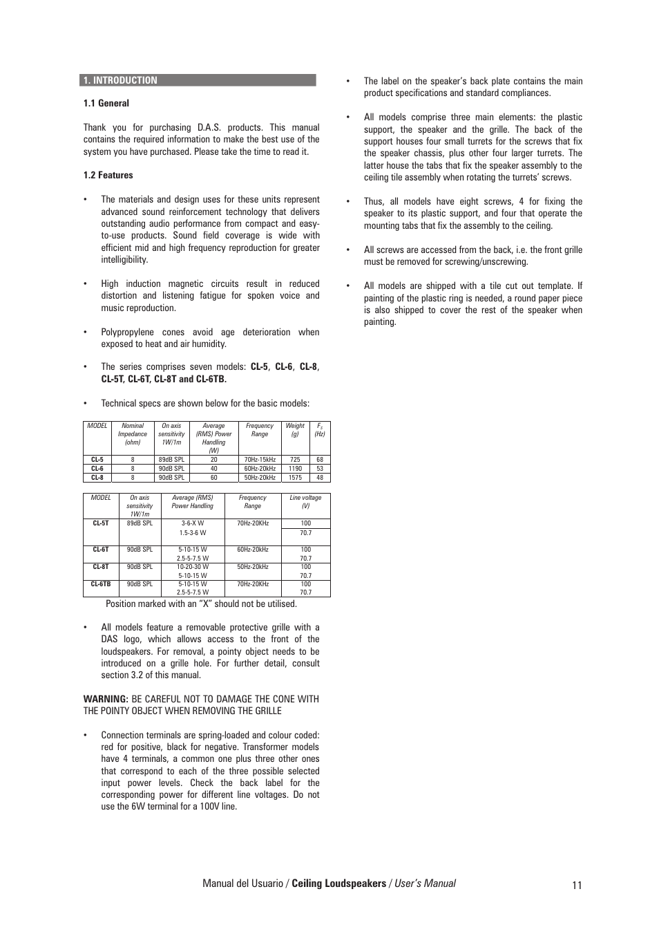 D.A.S. Audio CL Series User Manual | Page 17 / 24