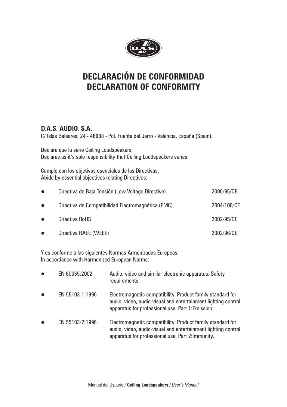 D.A.S. Audio CL Series User Manual | Page 5 / 24