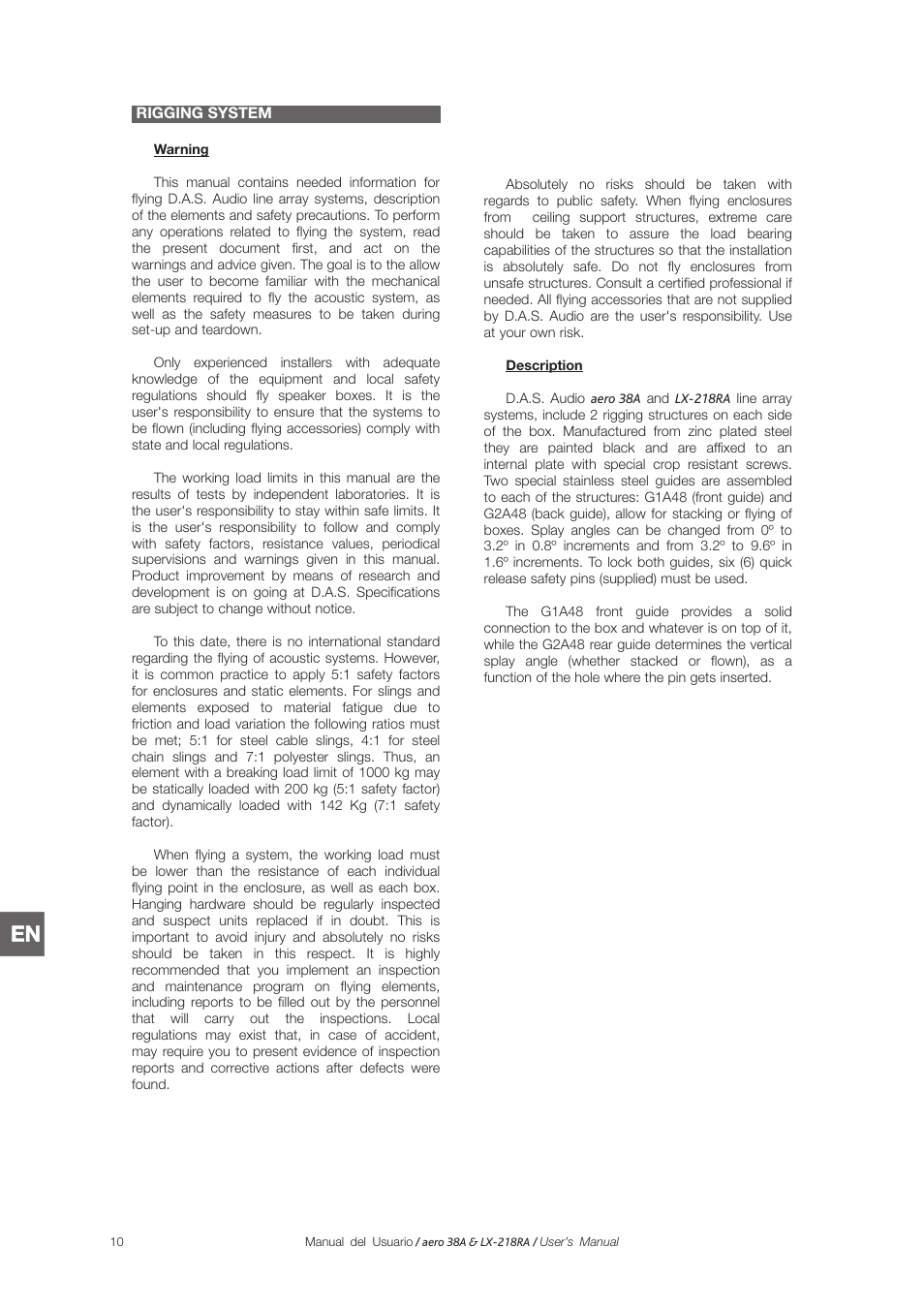 D.A.S. Audio LX-218RA User Manual | Page 16 / 26