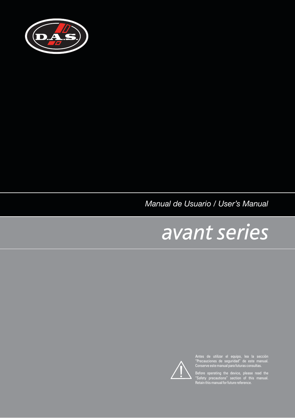 D.A.S. Audio Avant Series User Manual | 26 pages
