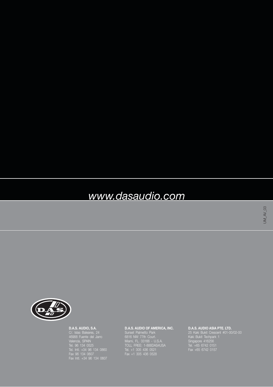 D.A.S. Audio Avant Series User Manual | Page 26 / 26