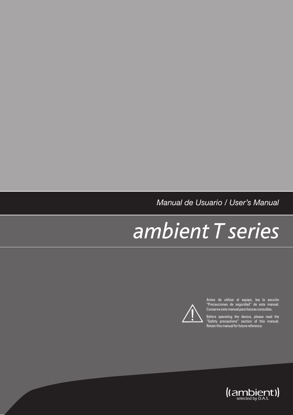 D.A.S. Audio Ambient T User Manual | 16 pages