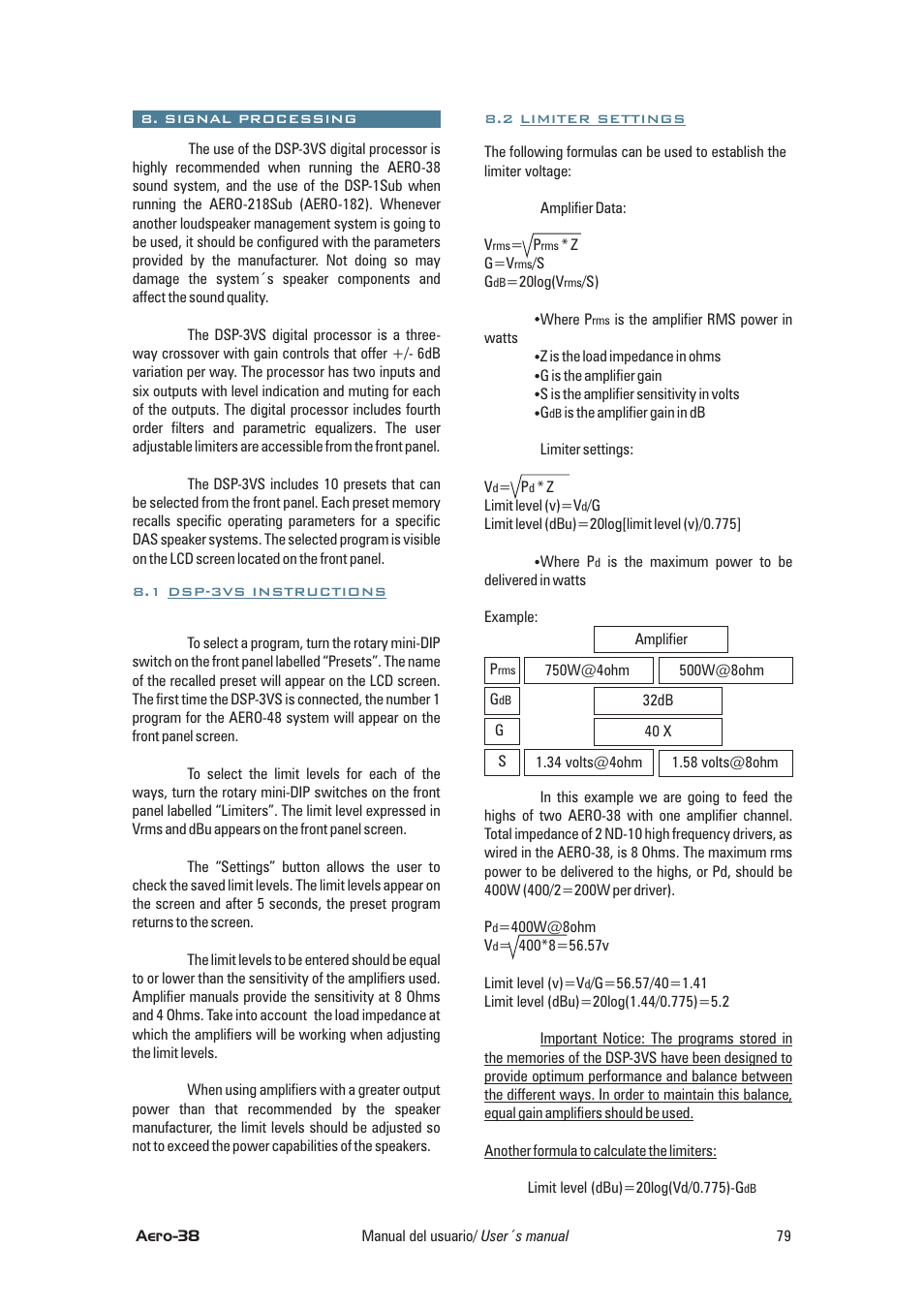 D.A.S. Audio Aero User Manual | Page 39 / 45