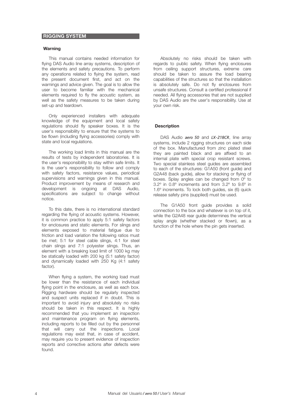 D.A.S. Audio Aero 50 User Manual | Page 9 / 24