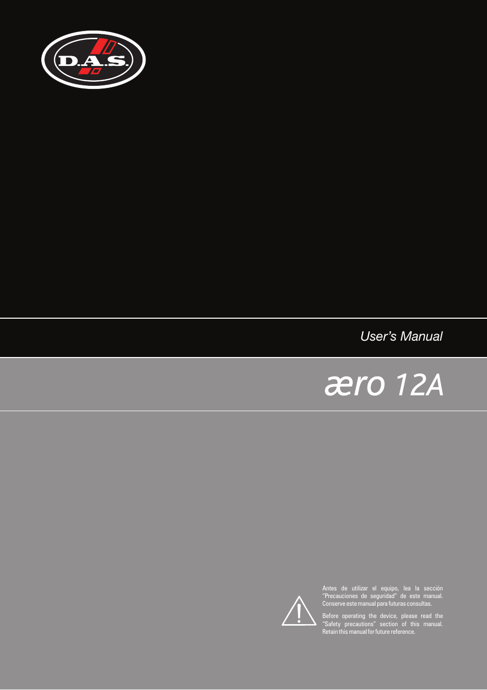 D.A.S. Audio Aero 12A User Manual | 24 pages