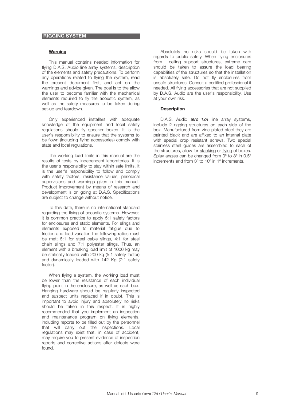 D.A.S. Audio Aero 12A User Manual | Page 15 / 24
