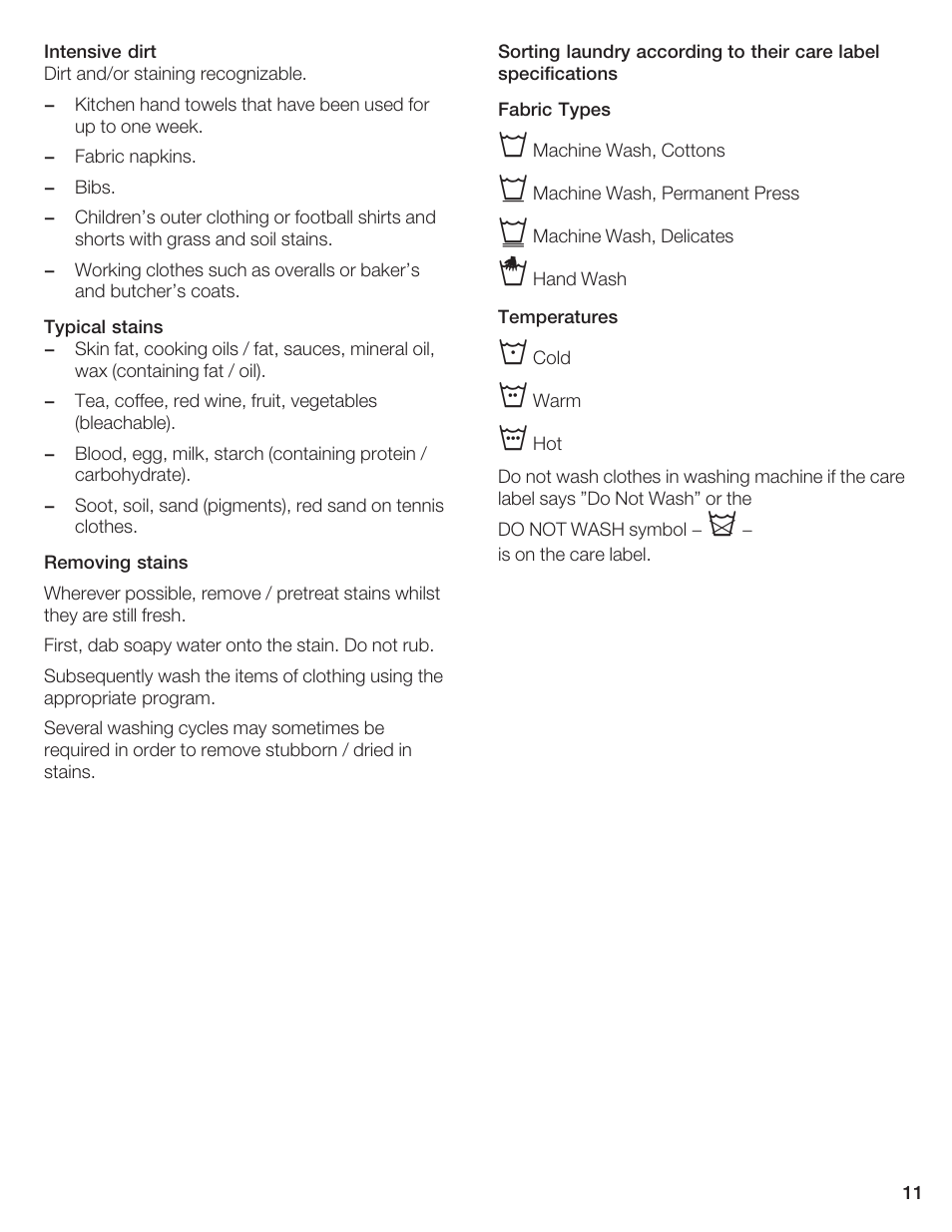 Bosch AXXUS WFL 2050 User Manual | Page 11 / 36