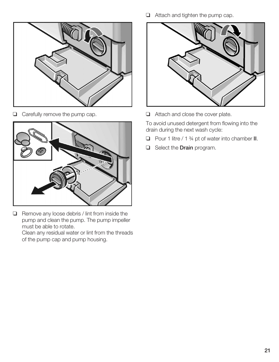 Bosch AXXUS WFL 2050 User Manual | Page 21 / 36