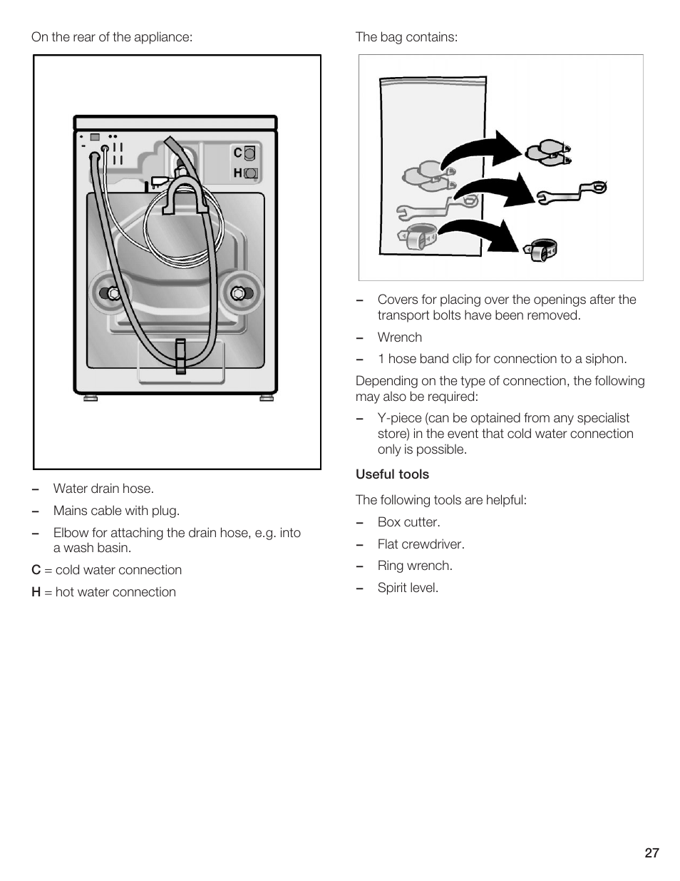 Bosch AXXUS WFL 2050 User Manual | Page 27 / 36