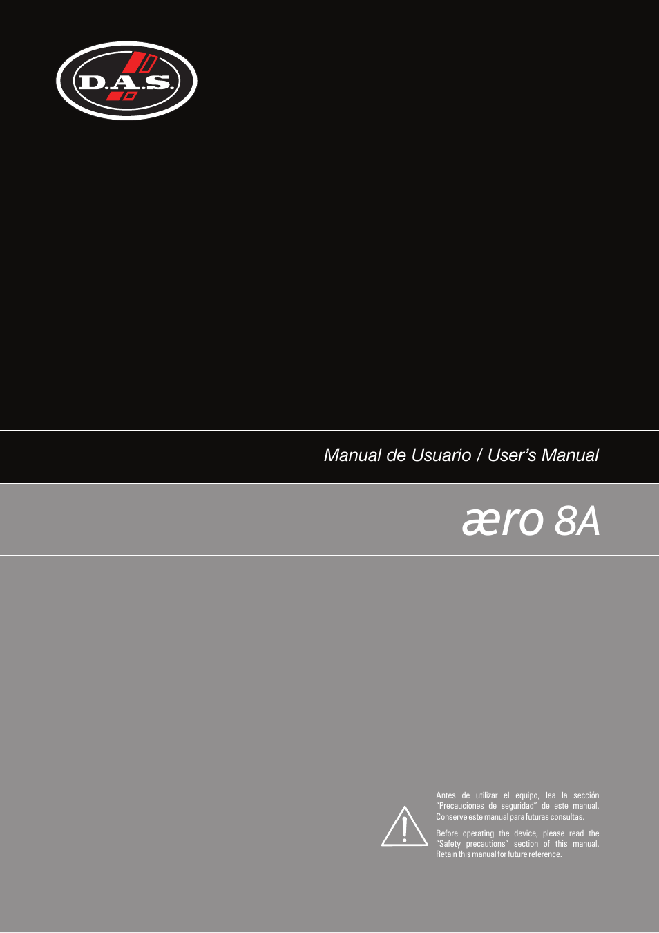 D.A.S. Audio Aero 8A User Manual | 24 pages