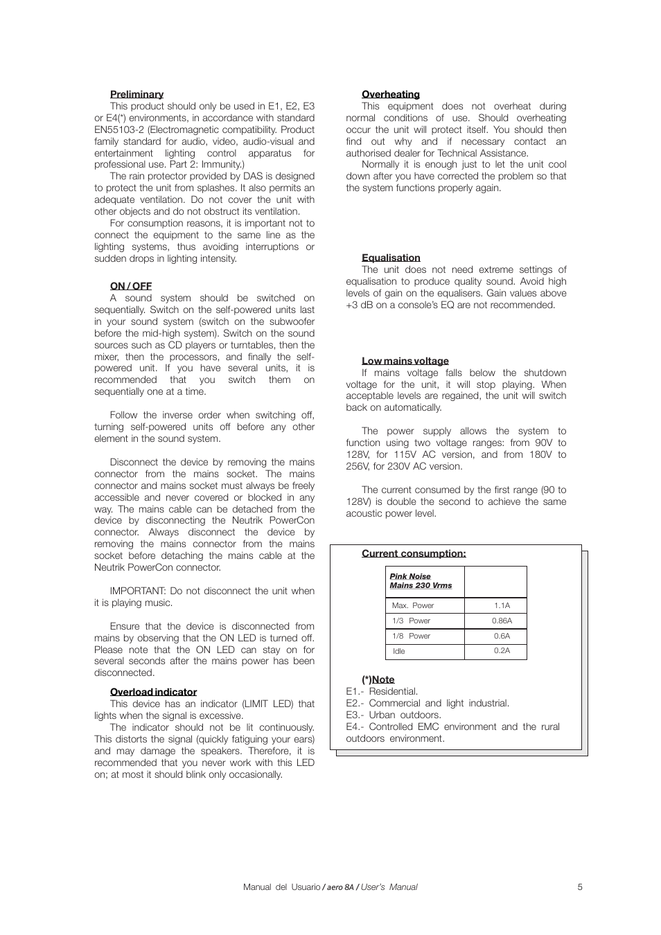 D.A.S. Audio Aero 8A User Manual | Page 11 / 24