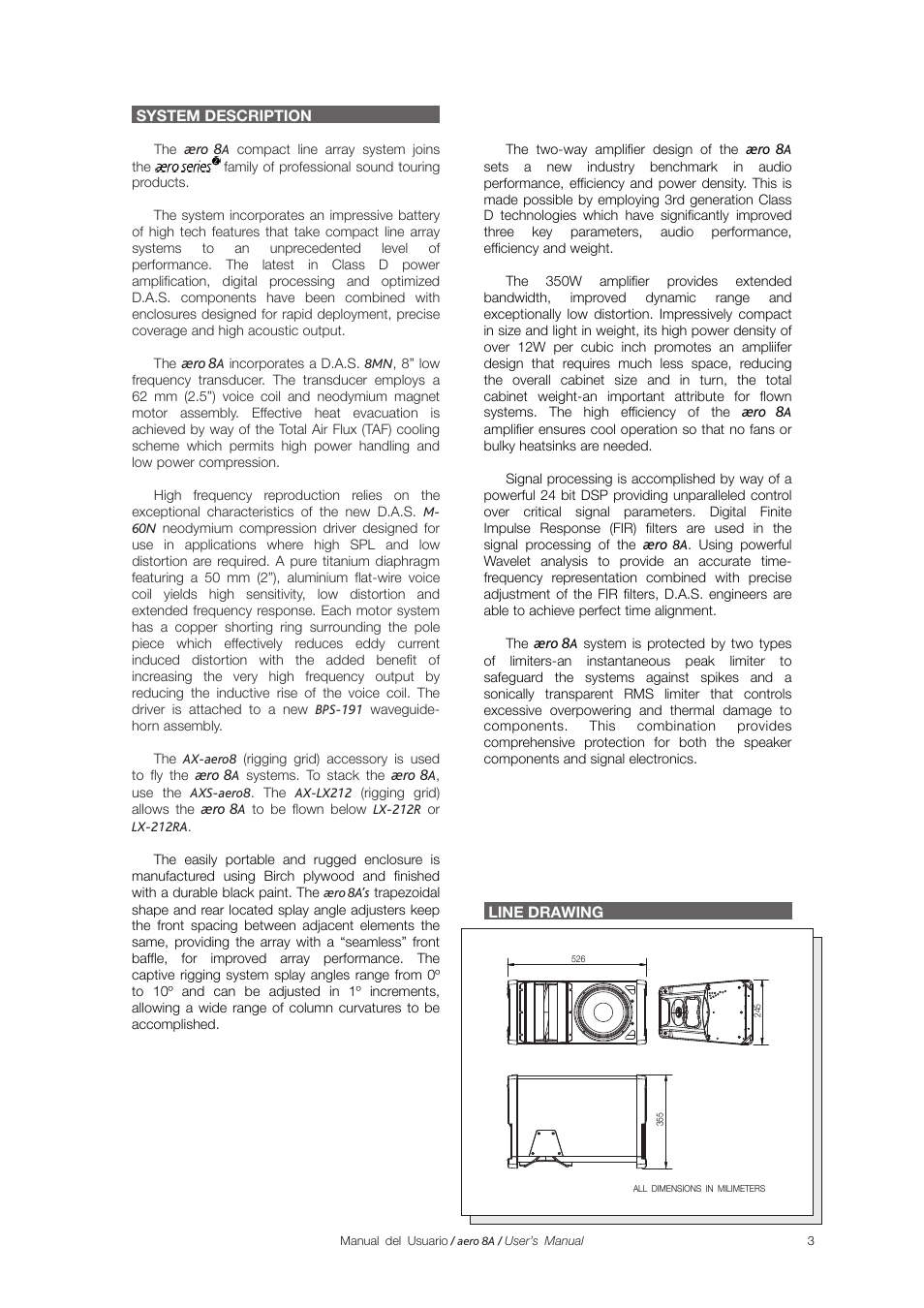 D.A.S. Audio Aero 8A User Manual | Page 9 / 24