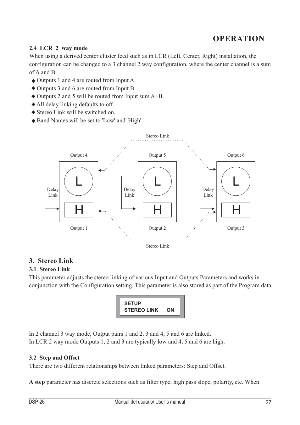 Operation | D.A.S. Audio DSP-26 USB User Manual | Page 29 / 44