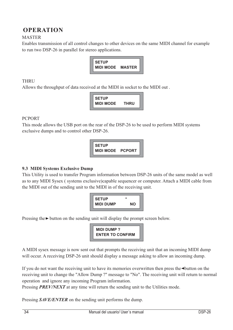 Operation | D.A.S. Audio DSP-26 USB User Manual | Page 36 / 44