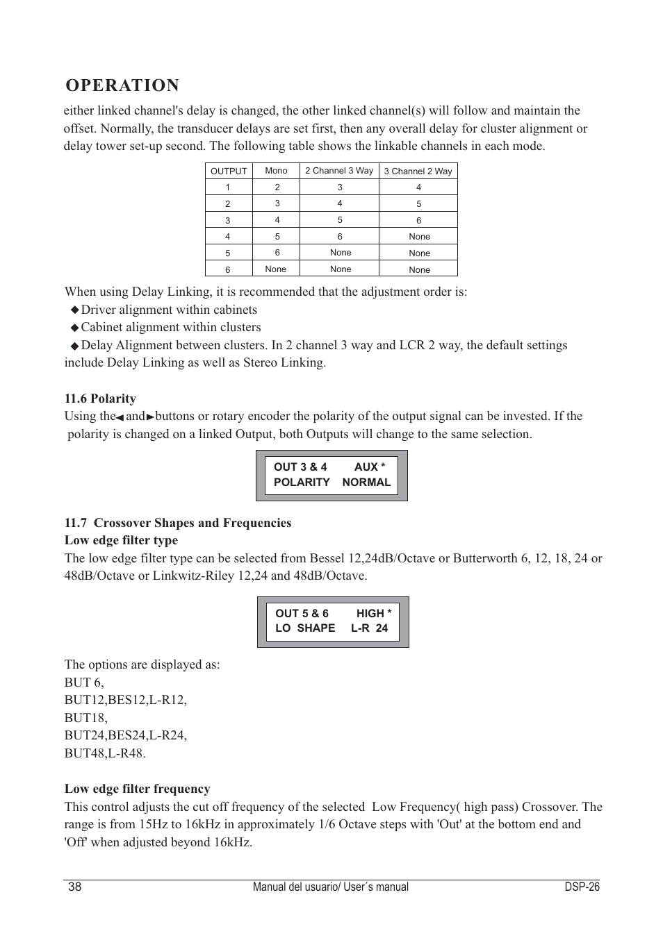 Operation | D.A.S. Audio DSP-26 USB User Manual | Page 40 / 44