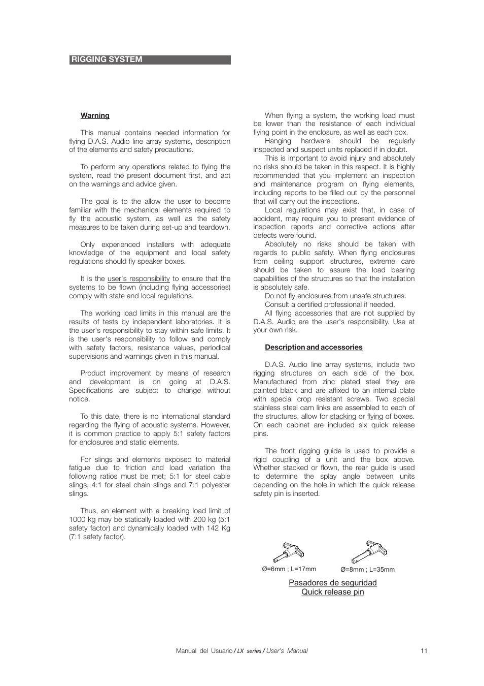 D.A.S. Audio LX Series User Manual | Page 17 / 30