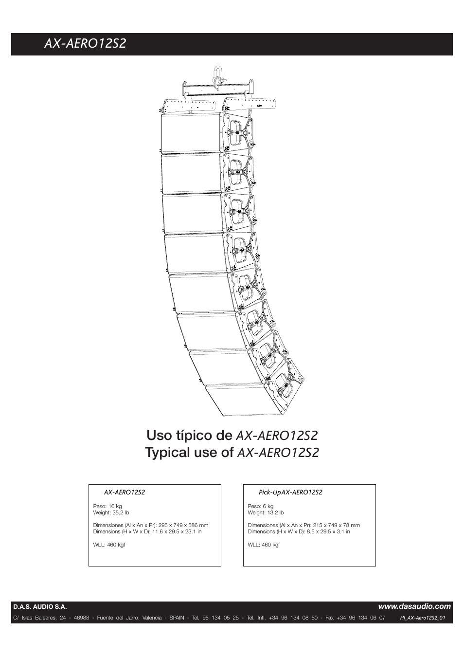 Ax-aero12s2 | D.A.S. Audio PICK UP AX-AERO12S2 User Manual | Page 2 / 2