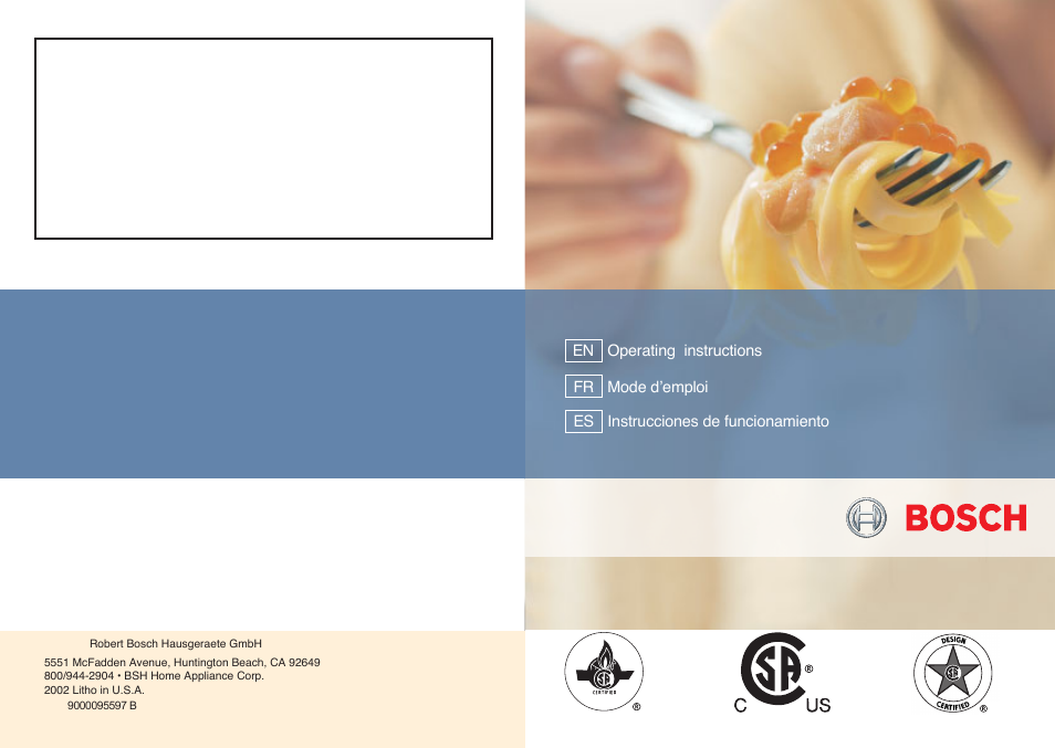 Bosch 9000095597 B User Manual | 64 pages