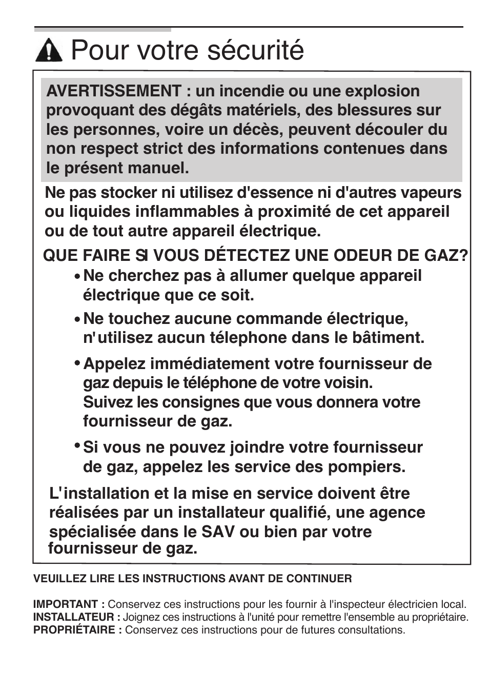 Pour votre sécurité | Bosch 9000095597 B User Manual | Page 25 / 64
