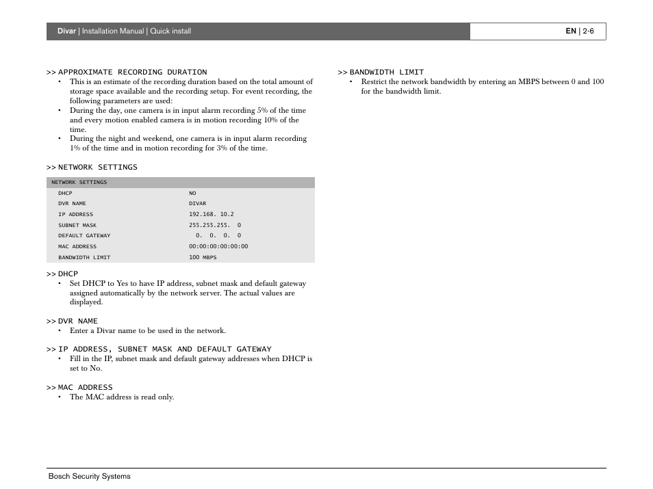 Bosch Divar -Digital Versatile Recorder User Manual | Page 18 / 80