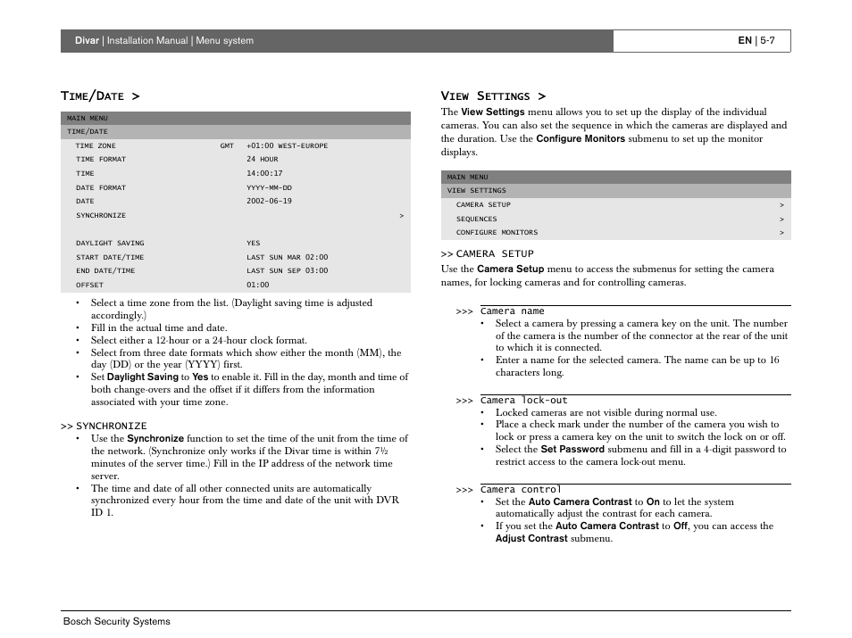 Bosch Divar -Digital Versatile Recorder User Manual | Page 49 / 80