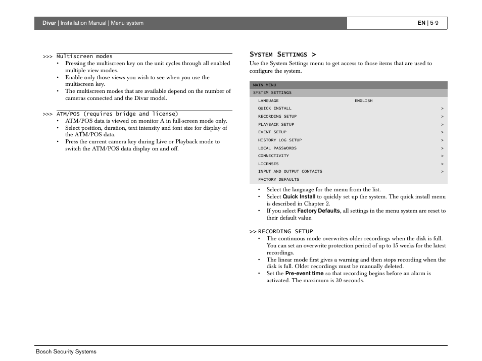 Bosch Divar -Digital Versatile Recorder User Manual | Page 51 / 80