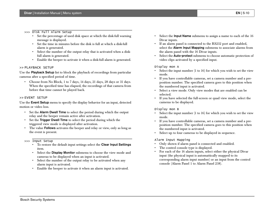 Bosch Divar -Digital Versatile Recorder User Manual | Page 52 / 80