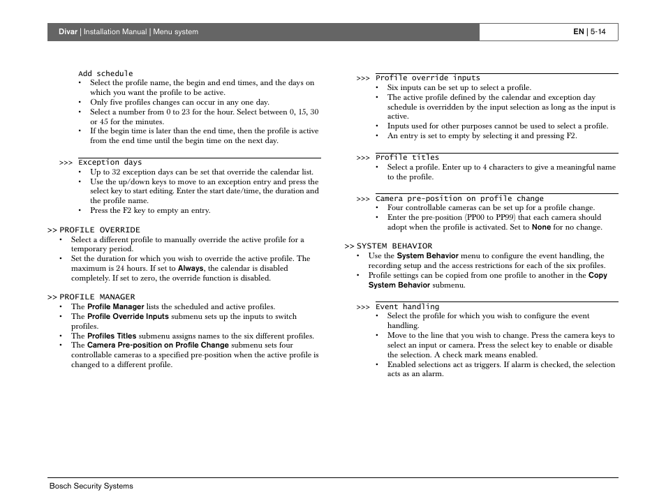 Bosch Divar -Digital Versatile Recorder User Manual | Page 56 / 80