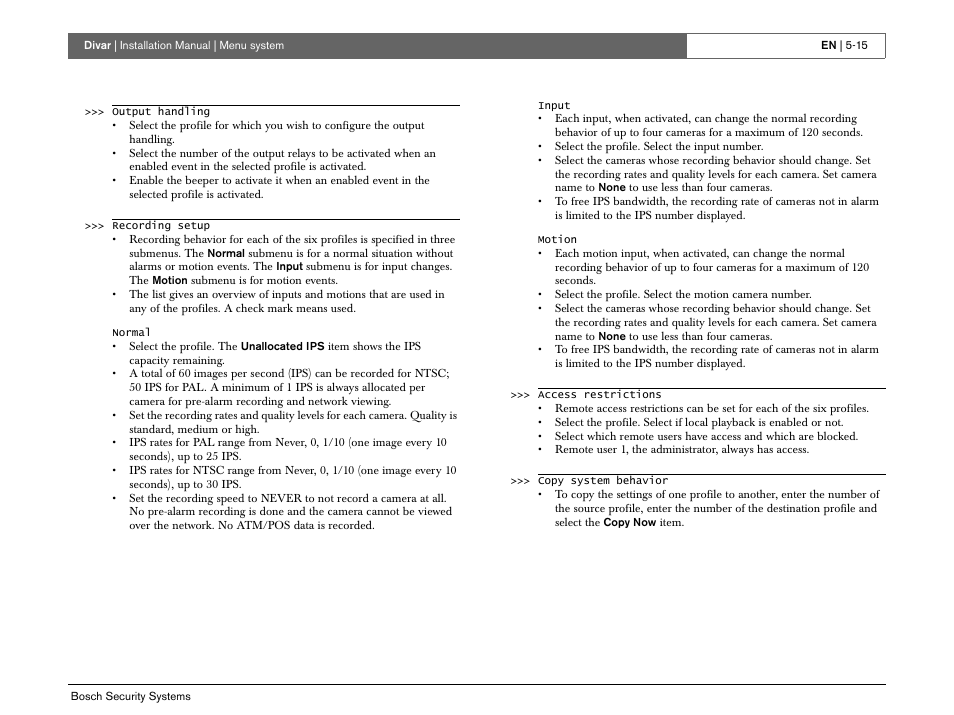 Bosch Divar -Digital Versatile Recorder User Manual | Page 57 / 80