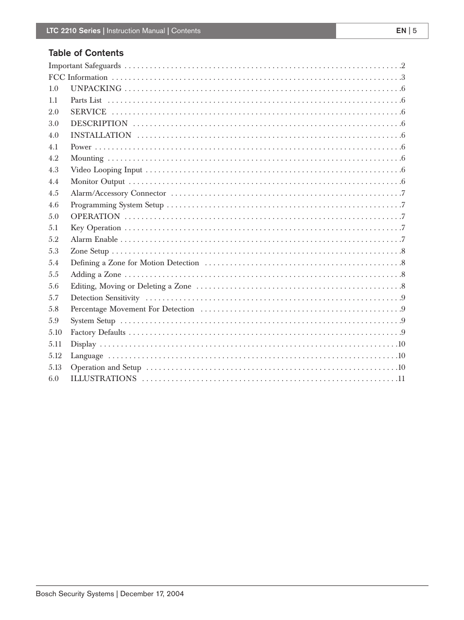 Bosch LTC 2210 User Manual | Page 5 / 12