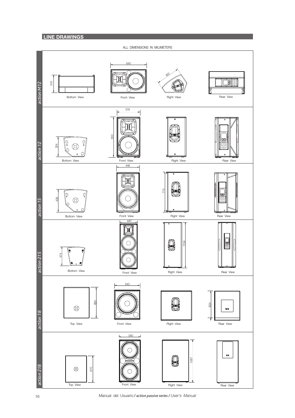 Line drawings | D.A.S. Audio Action Series User Manual | Page 16 / 18